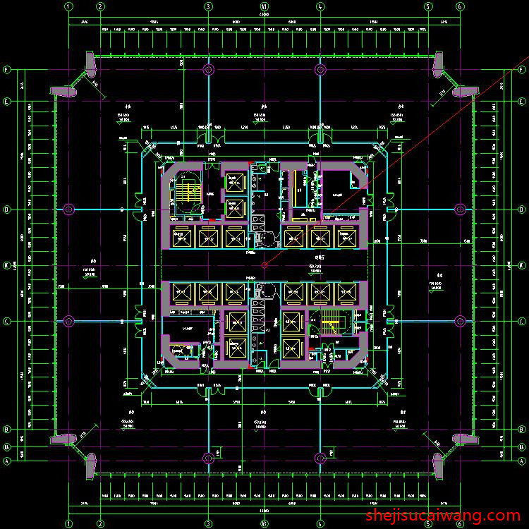 超高层核心筒办公写字楼cad图纸_设计素材网_新浪博客