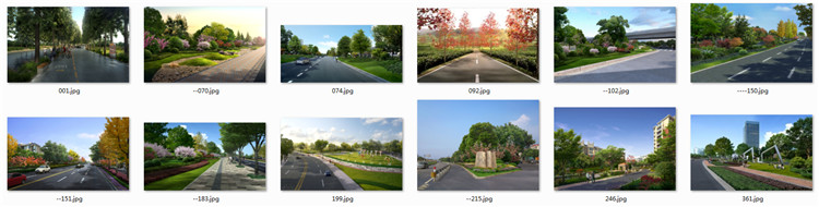 02道路绿化设计PSD效果图1