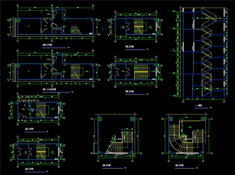 06楼梯CAD平面图