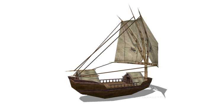 24木筏渔船SU模型22