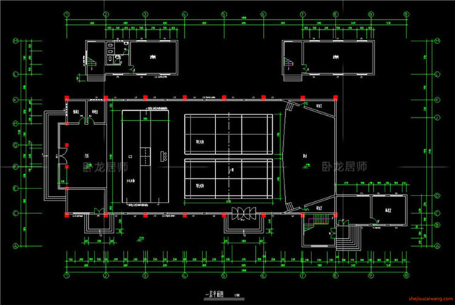 体育馆CAD建筑图2